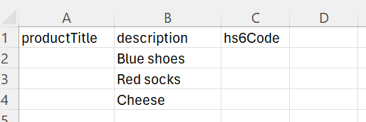 CSV Upload Example