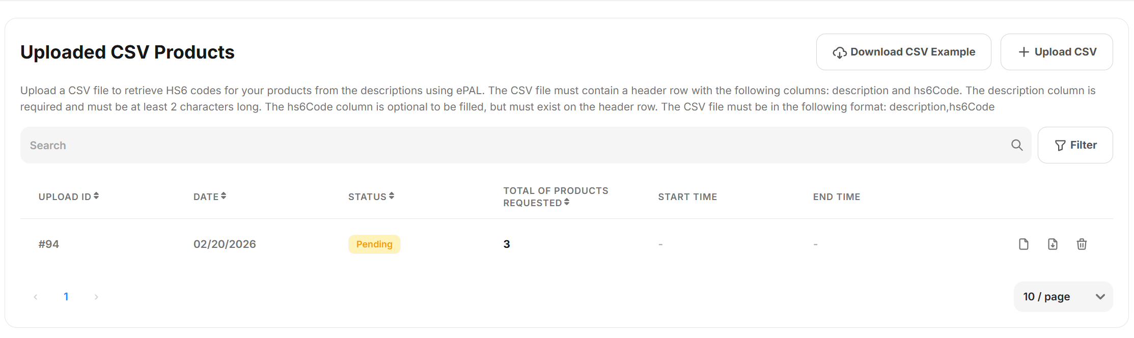 Bulk Upload In Progress UI