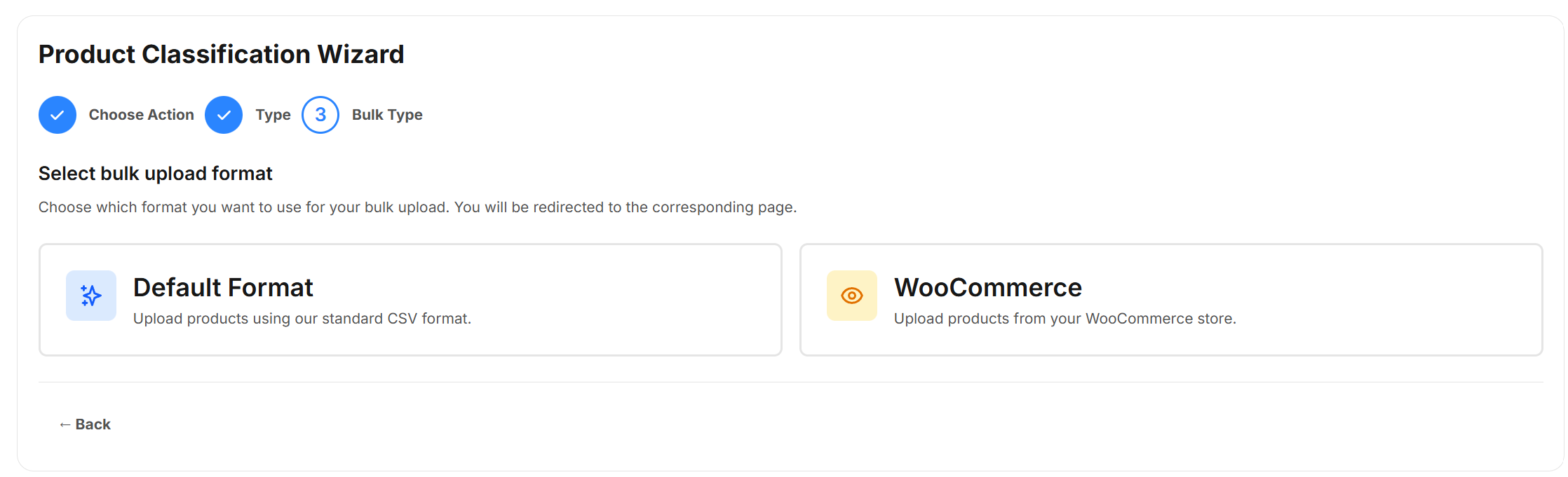 Bulk Upload Type UI
