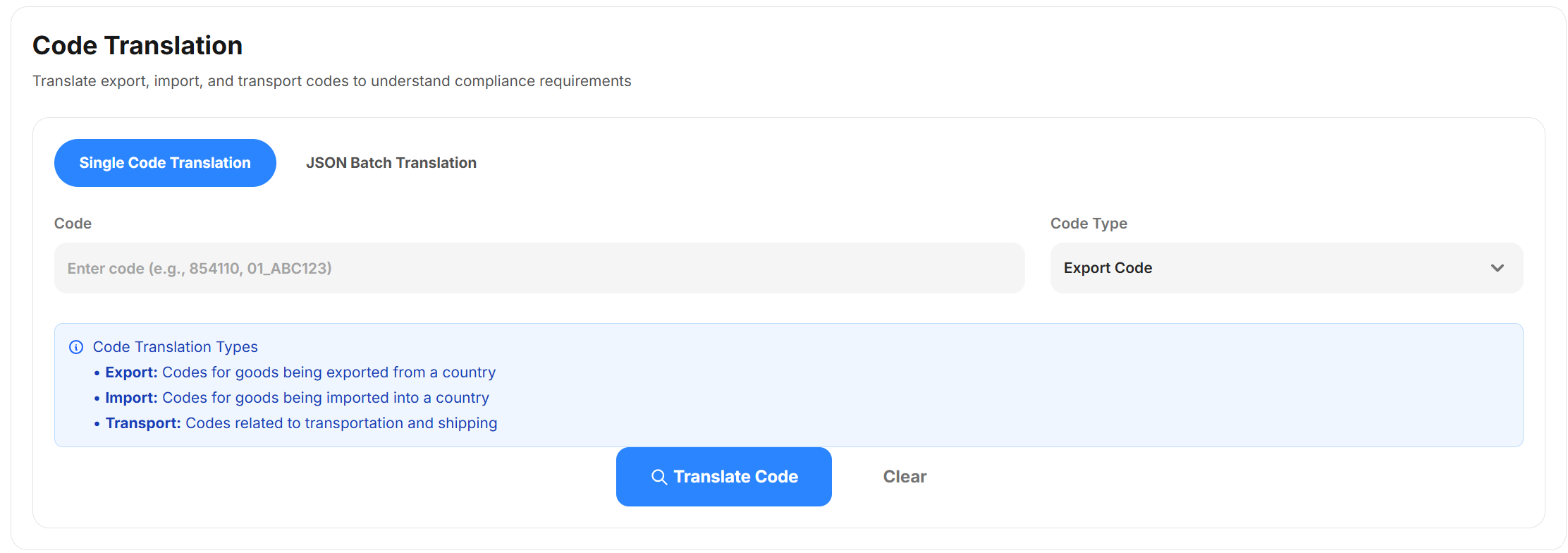 Code Translation UI