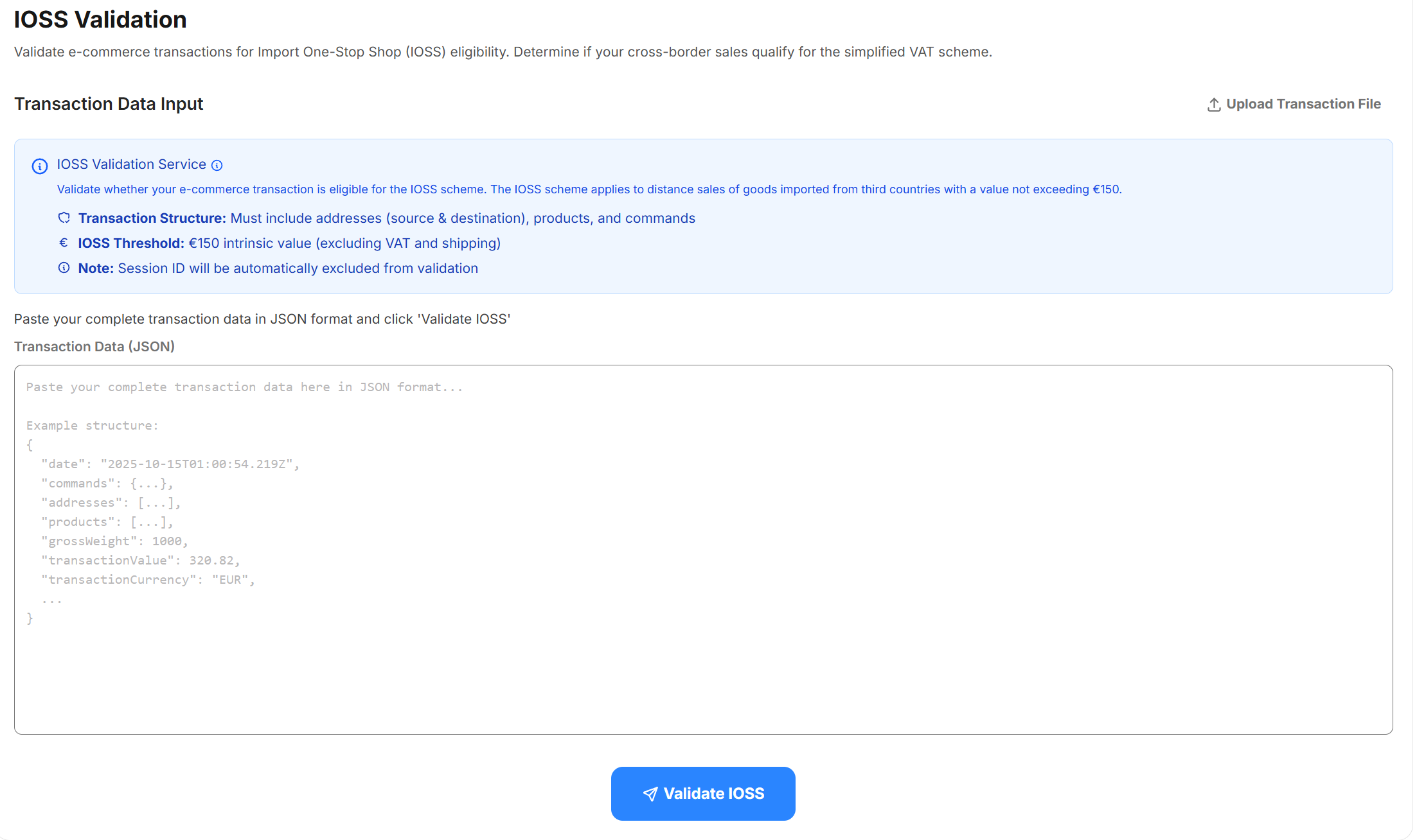 IOSS Validation UI