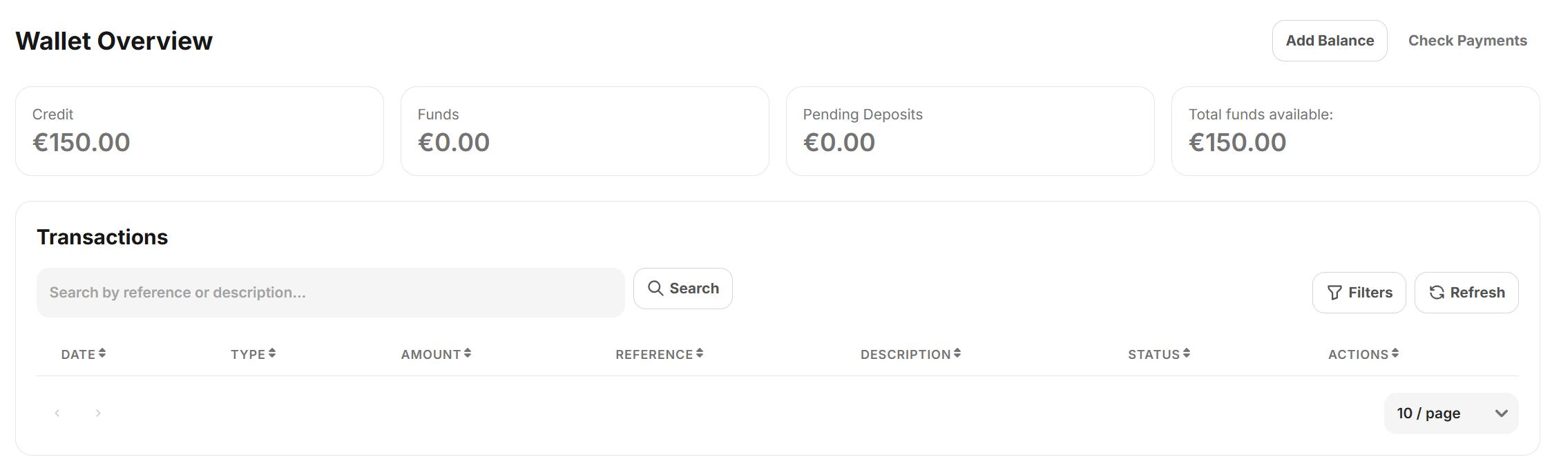 Wallet UI