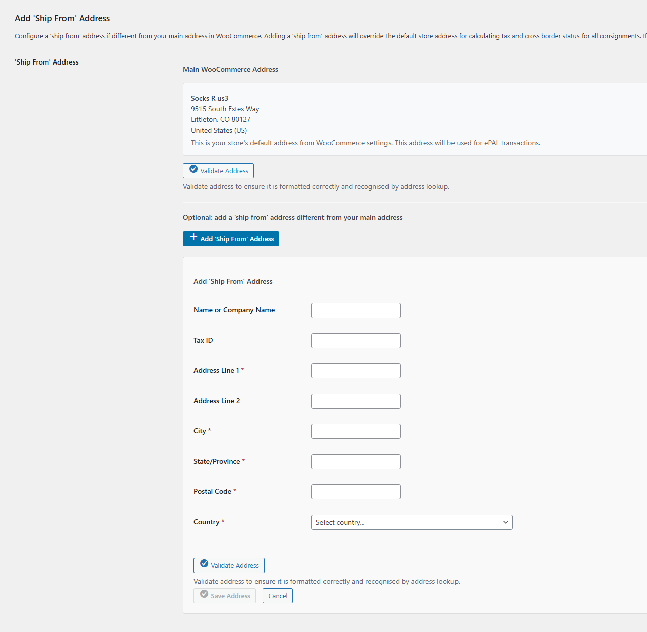 New Address UI