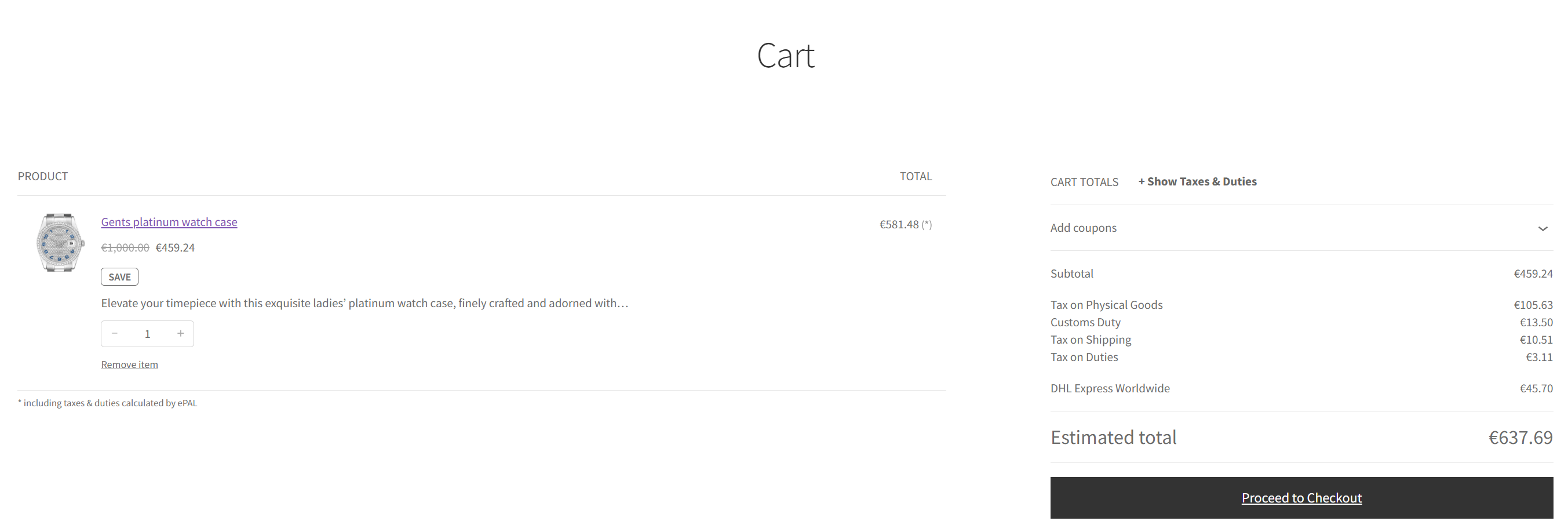 Cart Details