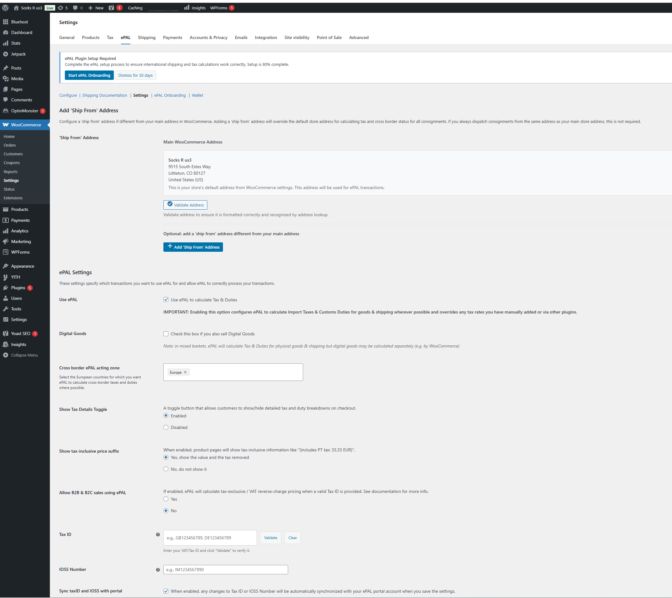 Settings Tab